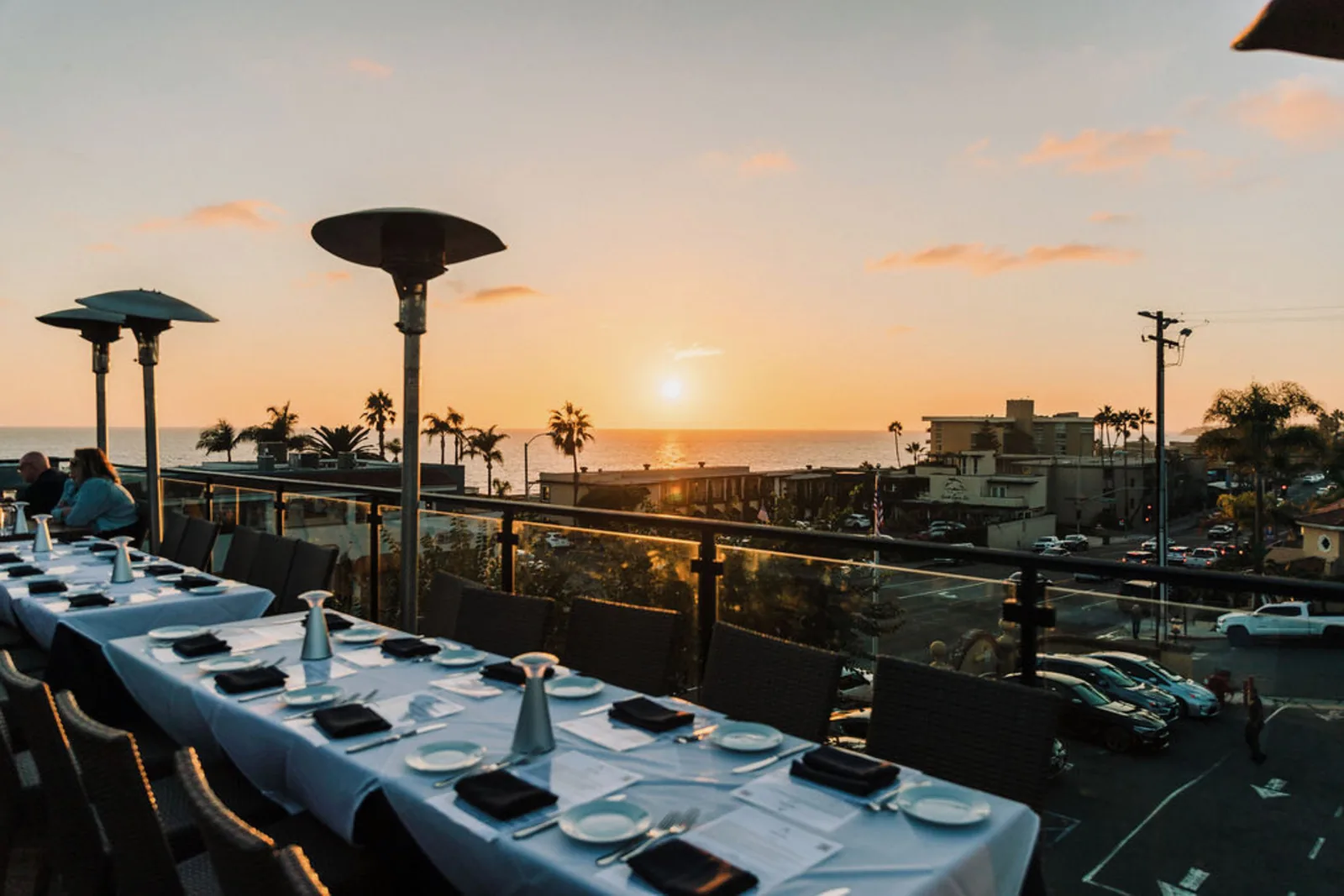 Mozambique's rooftop veranda dining in Laguna Beach